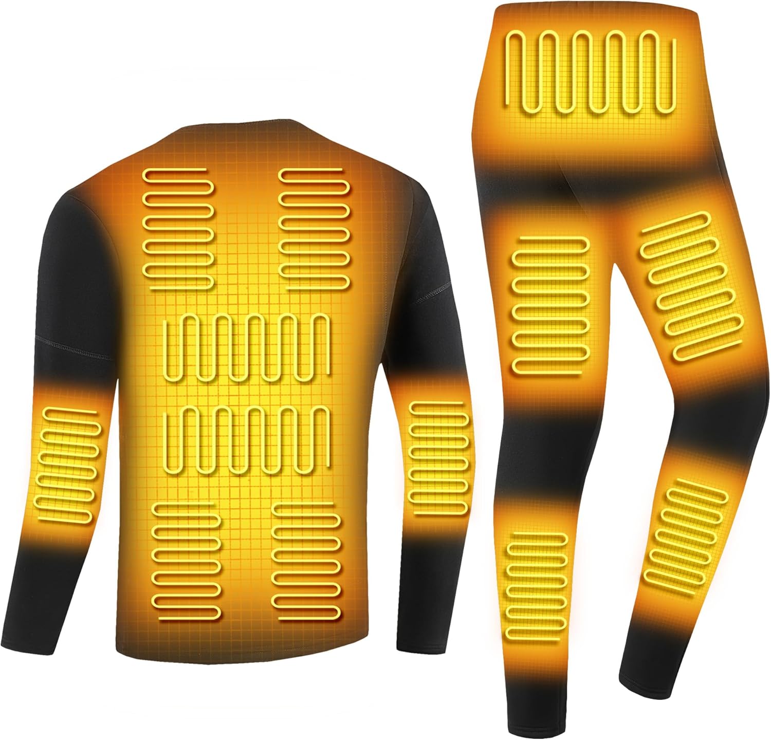 YANYNGS Electric Heat Underwear for Men Women - Thick Thermal Set