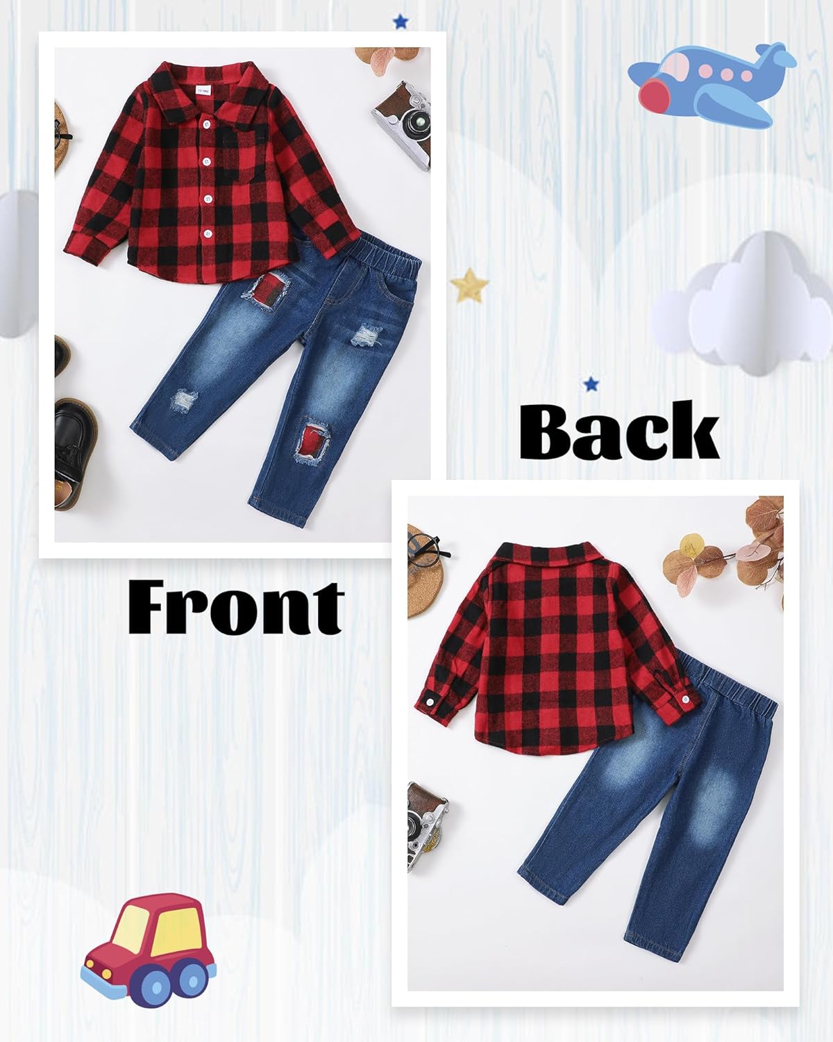 Cool Plaid Jeans for BOYS