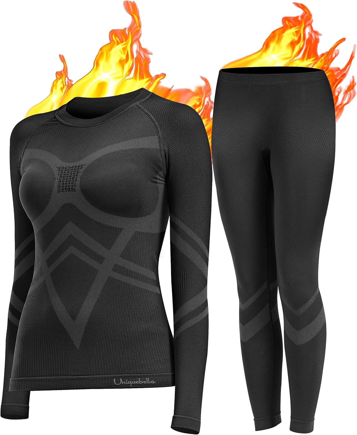 UNIQUEBELLA 3D Spherical Thermal Underwear skiing set compression women fashion