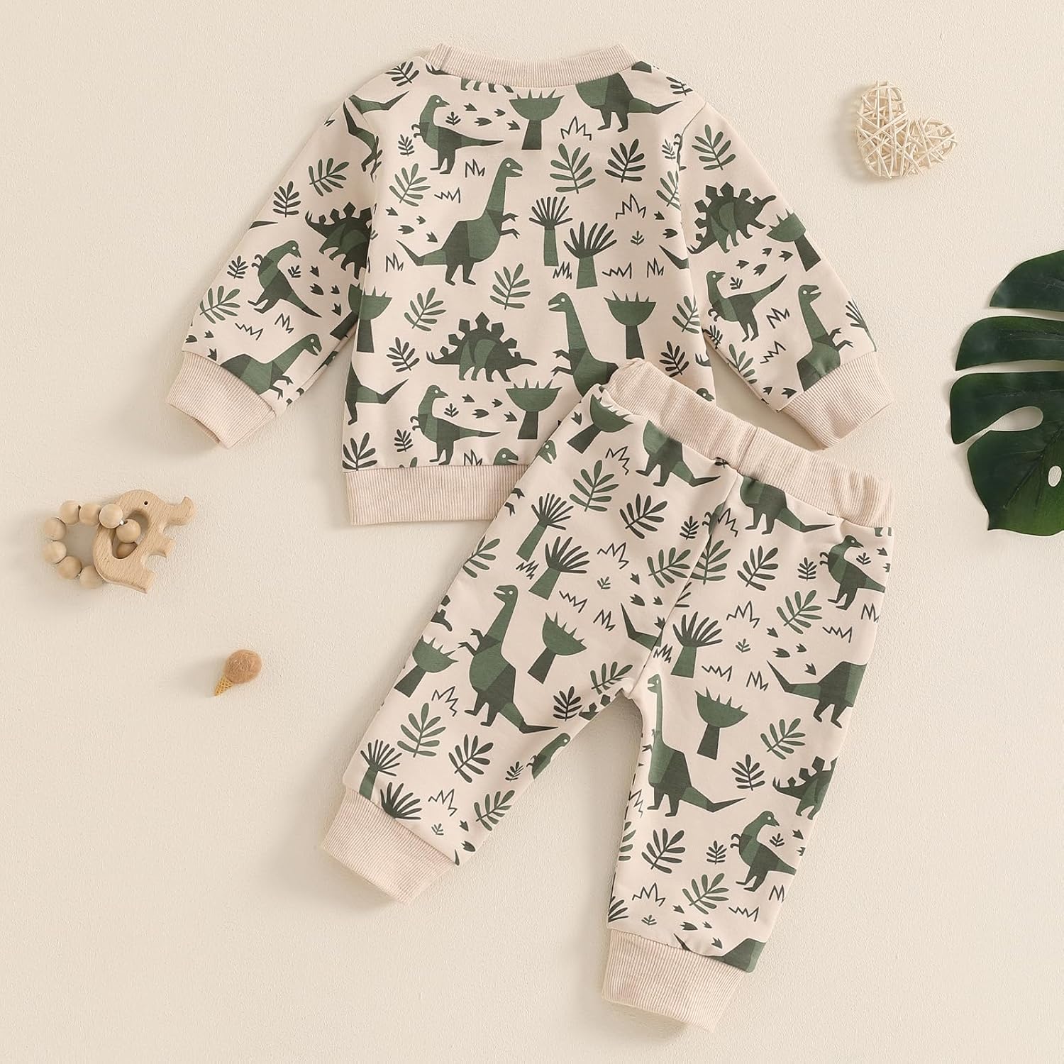 Cutie-Powered Toddler Boys 2-Piece Dinosaur Print Set