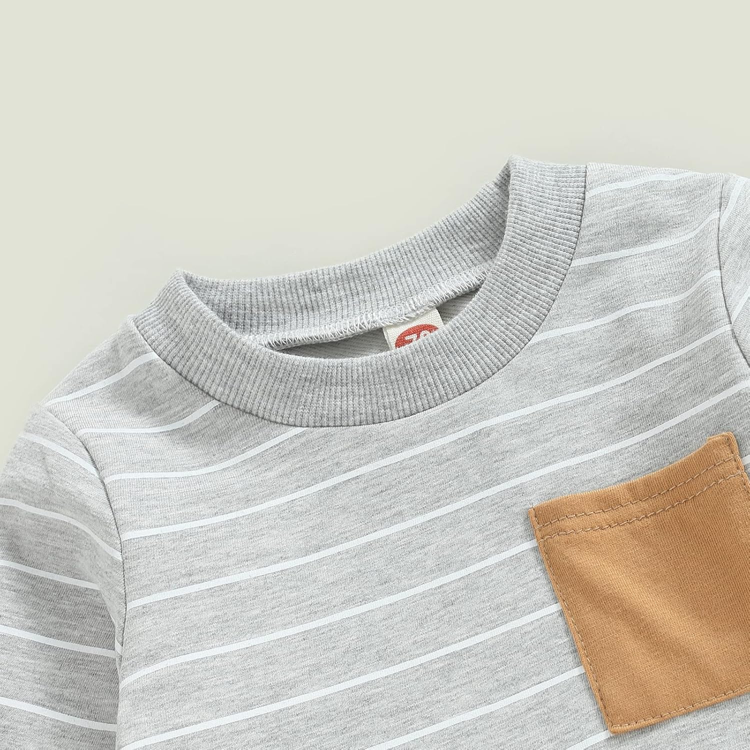 Comfortable Toddler Boys Fall Sending Outfit with Stripe and Stretch