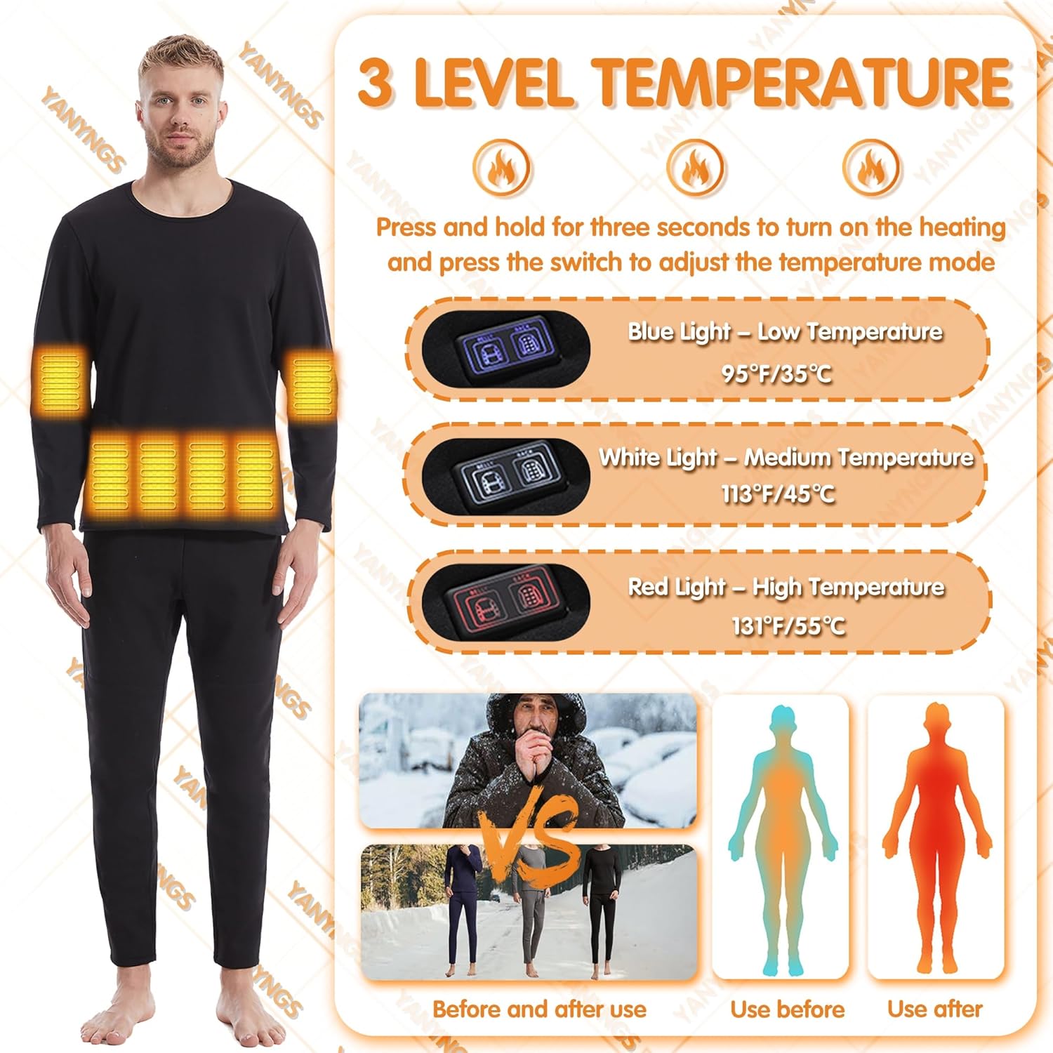 Heated Underwear for MenWomen - Stay Warm in Cold Weather