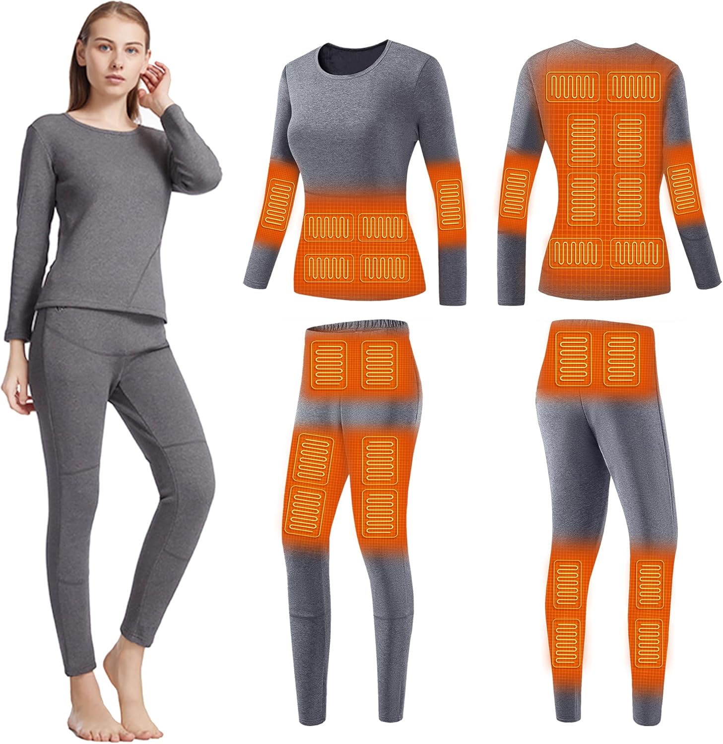 Heated Thermal Base Layer Set for Women