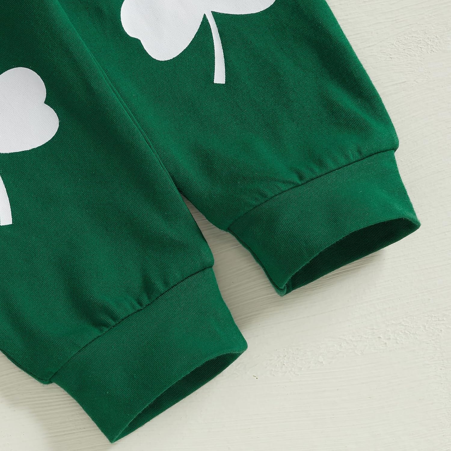 My First St Patricks Day Baby Boy Outfit - Clover Print Romper Set