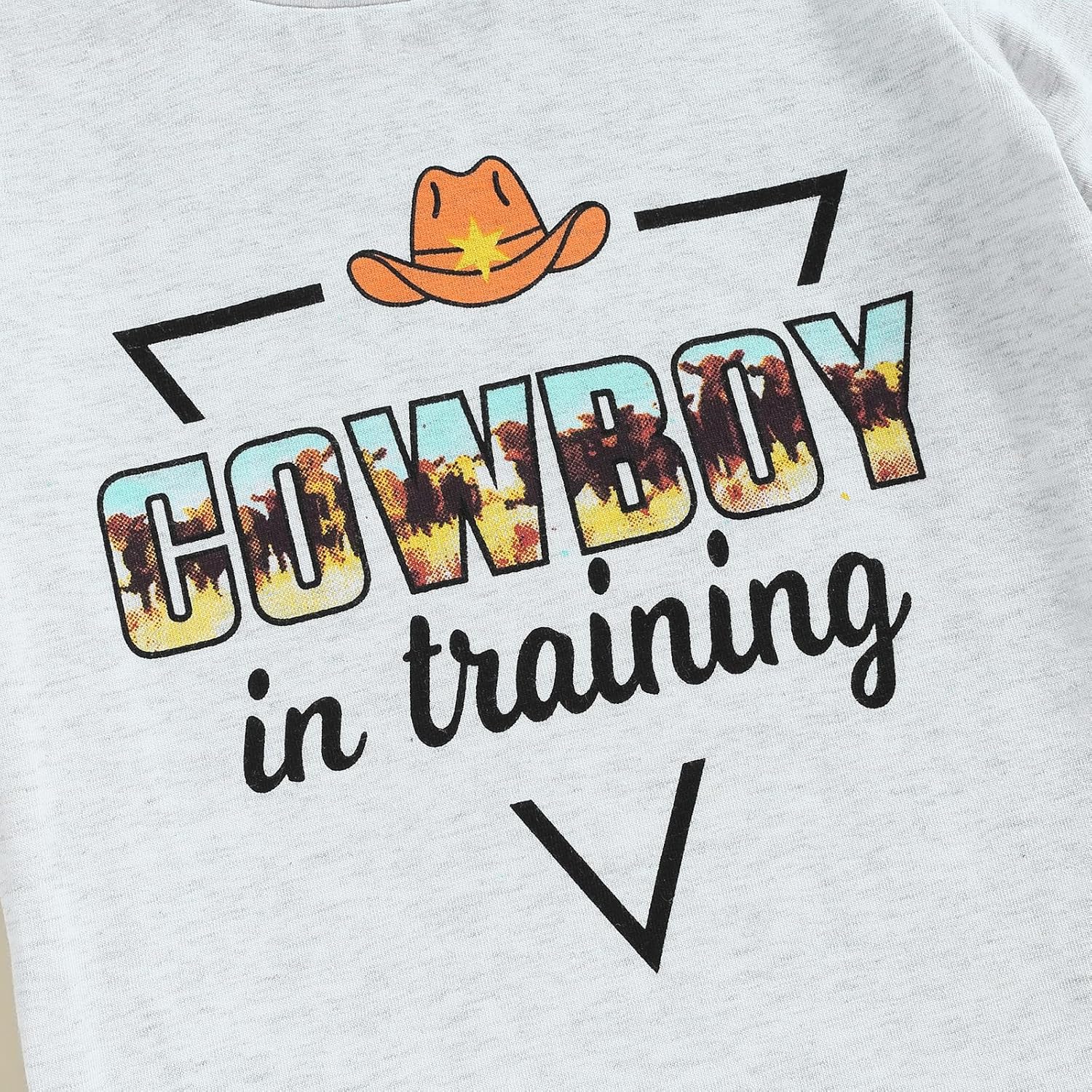 Covvoliy Toddler Western Cow Print Outfit Casual Adorable for Boys