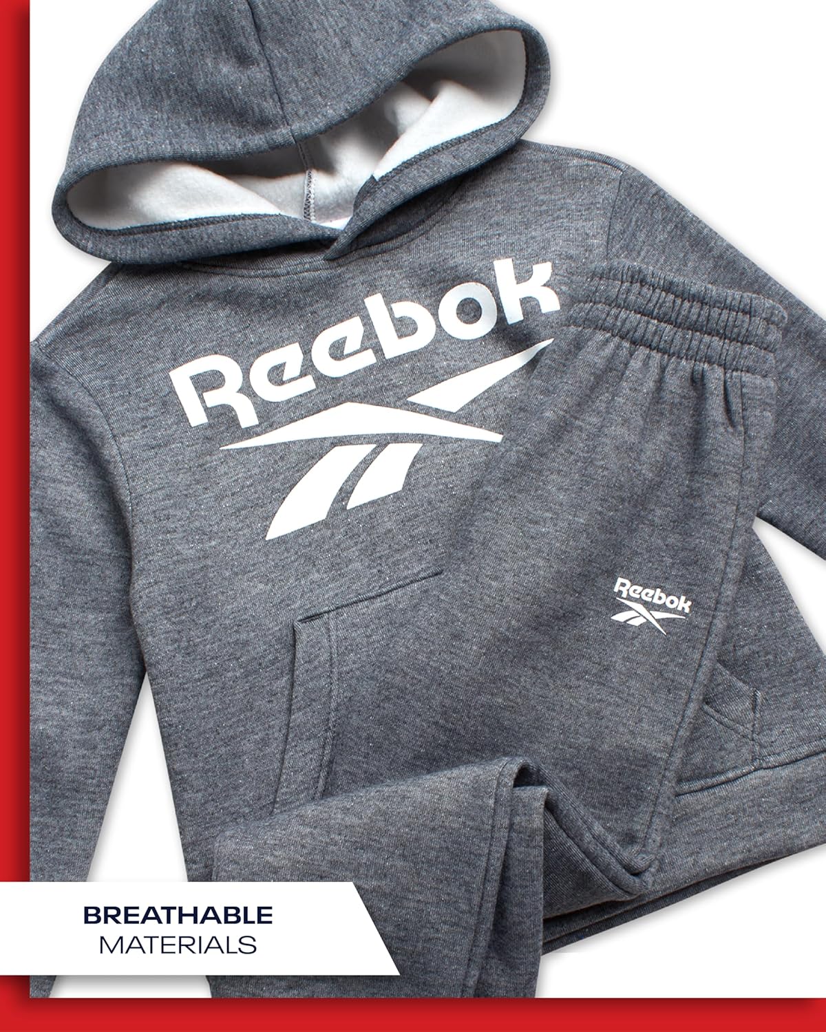 Reebok toddler boys active fleece sweatshirt and jogger set