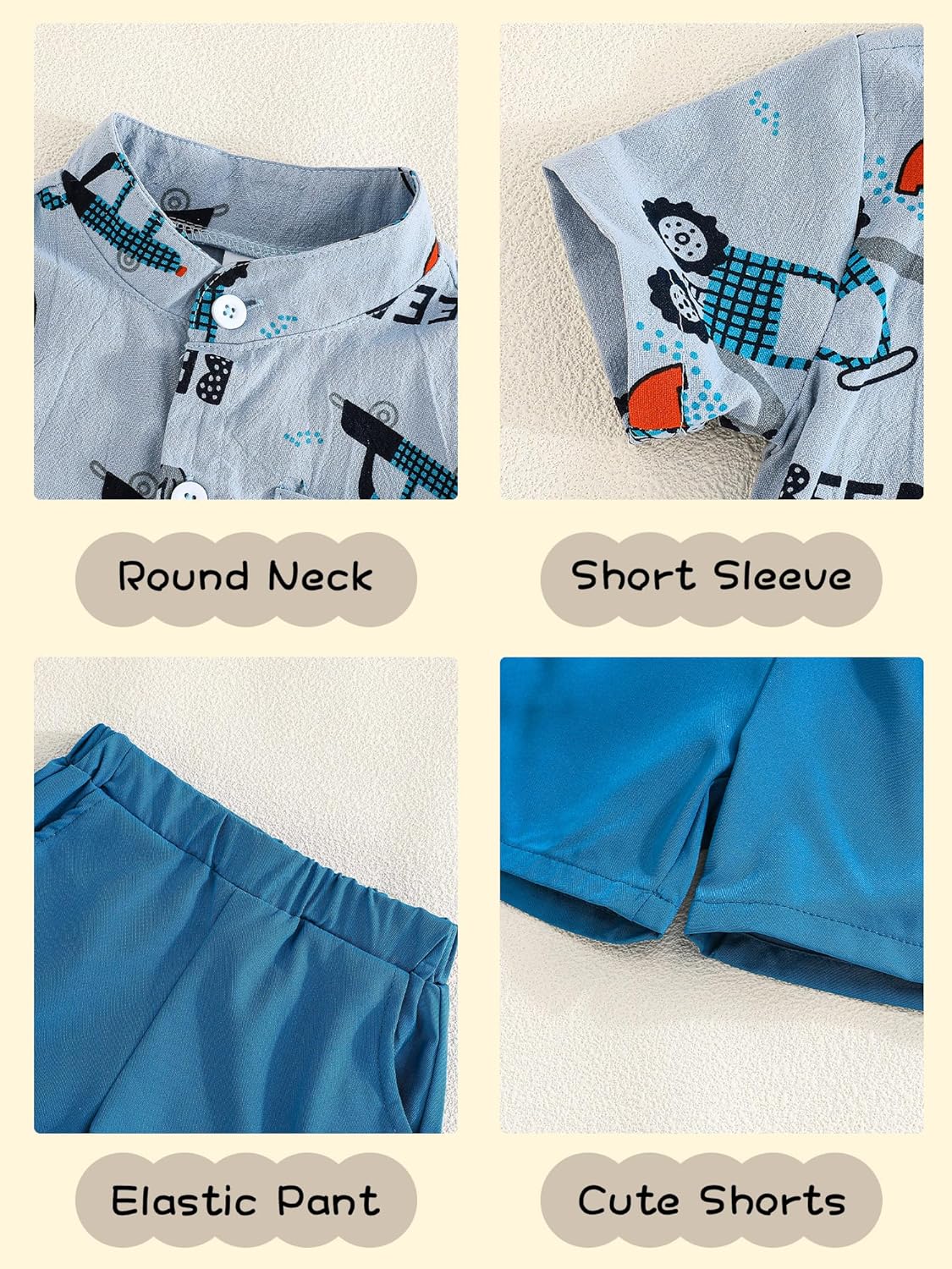 SurePOCH Baby Boy Clothes Cute Summer Outfits